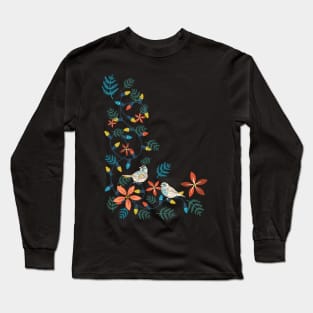 Tangled Lights with Birds Long Sleeve T-Shirt